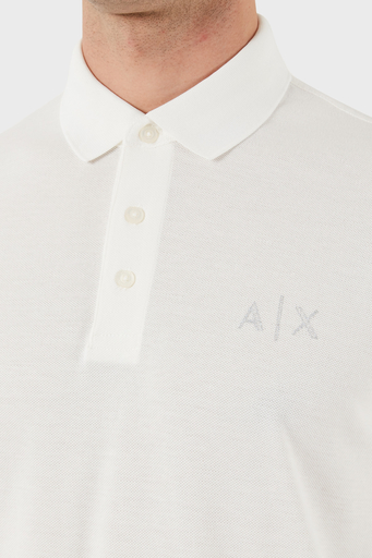 Armani Exchange % 100 Pamuk Regular Fit Erkek Polo Yaka T Shirt XM000330 AF10366 U0009 BEYAZ - 6