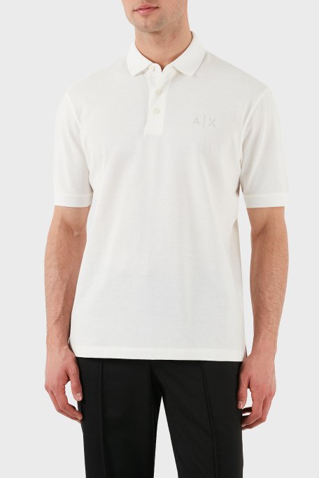 Armani Exchange % 100 Pamuk Regular Fit Erkek Polo Yaka T Shirt XM000330 AF10366 U0009 BEYAZ - 1