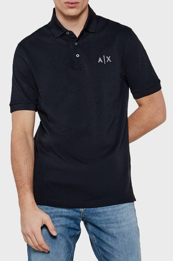 Armani Exchange % 100 Pamuk Regular Fit Erkek Polo Yaka T Shirt XM000330 AF10366 UB101 LACİVERT - 1