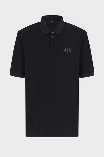 Armani Exchange % 100 Pamuk Regular Fit Erkek Polo Yaka T Shirt XM000330 AF10366 UC001 SİYAH - 4