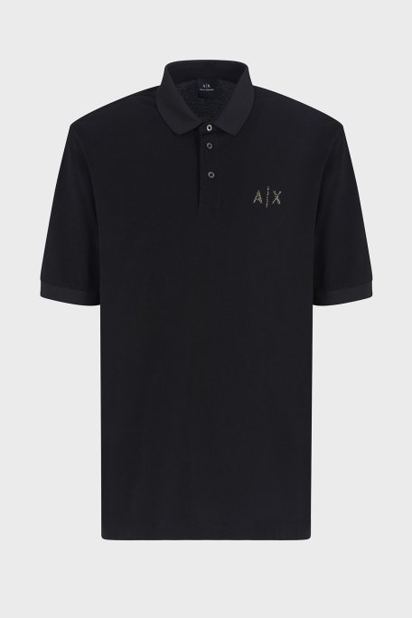 Armani Exchange % 100 Pamuk Regular Fit Erkek Polo Yaka T Shirt XM000330 AF10366 UC001 SİYAH - 4