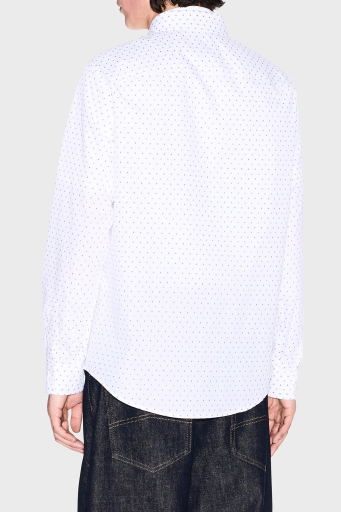 Armani Exchange % 100 Pamuk Regular Fit Jakarlı Erkek Gömlek XM000719 AF13206 F0048 BEYAZ - 2