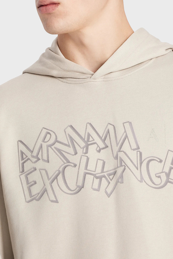 Armani Exchange % 100 Pamuk Regular Fit Kapüşonlu Erkek Sweat 6RZMBB ZJBWZ 1934 BEJ - 3