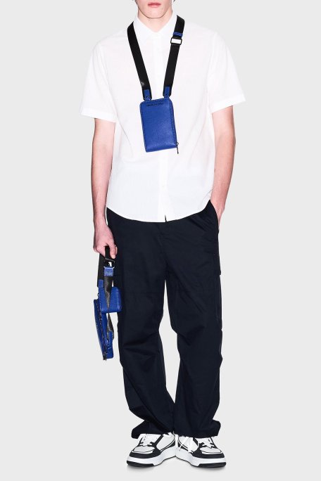Armani Exchange % 100 Pamuk Regular Fit Kısa Kollu Erkek Gömlek XM001237 AF13141 U0009 BEYAZ - 2