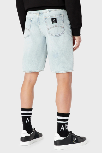 Armani Exchange % 100 Pamuk Regular Fit Kot Erkek Short 3RZJ65 Z1S5Z 1500 Buz Mavisi - 8
