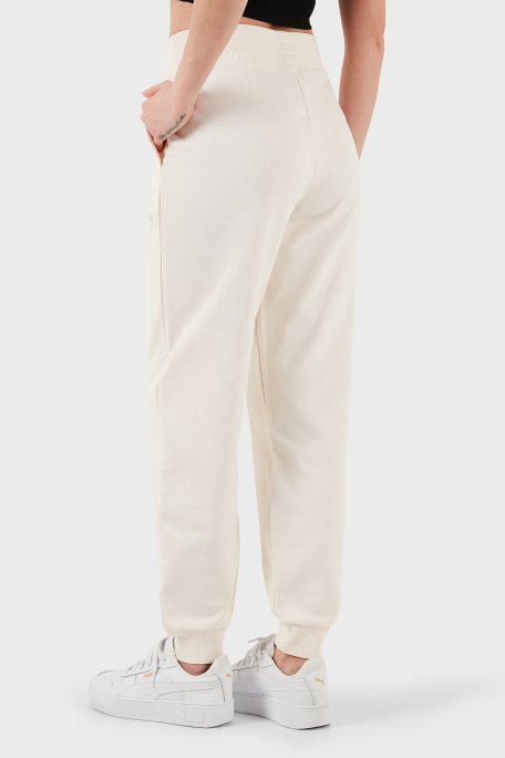 Armani Exchange % 100 Pamuk Regular Fit Ribanalı Paça Bayan Pantolon XW000162 AF11851 U1003 EKRU - 6