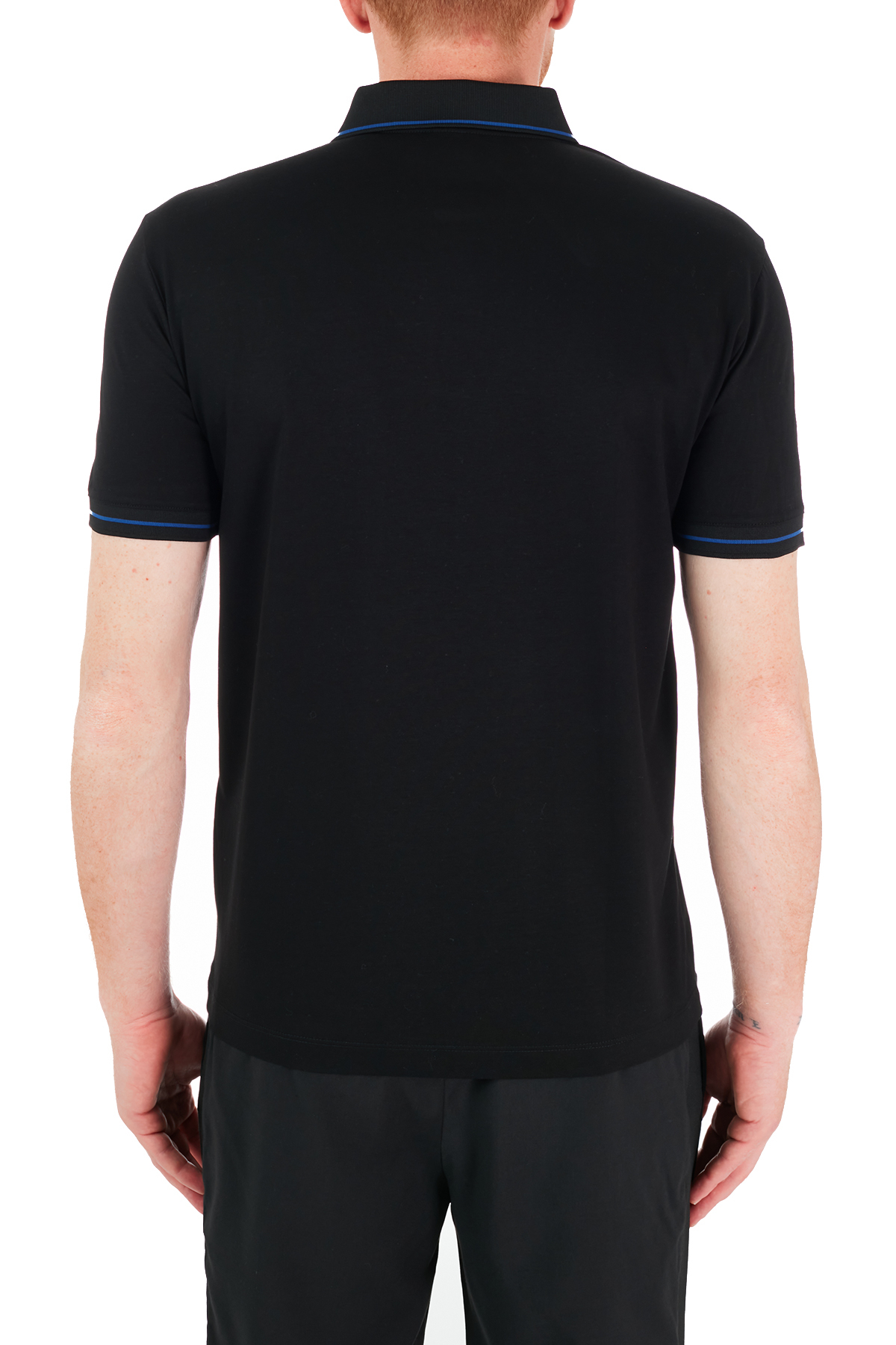 Armani Exchange % 100 Pamuk Regular Fit T Shirt Erkek Polo 3KZFLA ZJ9AZ 1200 SİYAH