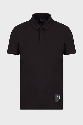 Armani Exchange % 100 Pamuk Slim Fit Erkek Polo T Shirt 3RZFAB ZJ8EZ 1200 SİYAH - 4