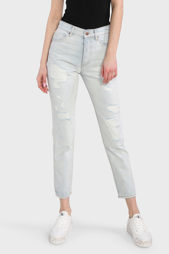 Armani Exchange % 100 Pamuk Yüksek Bel Slim Fit J51 Jeans Bayan Kot Pantolon 3RYJ51 Y1MVZ 1500 LACİVERT - 1