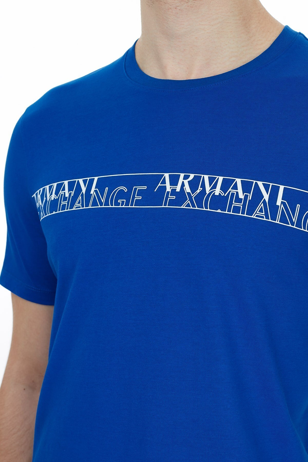 Armani Exchange % 100 Pamuklu Baskılı Bisiklet Yaka Erkek T Shirt 6HZTFC ZJBVZ 1506 SAKS