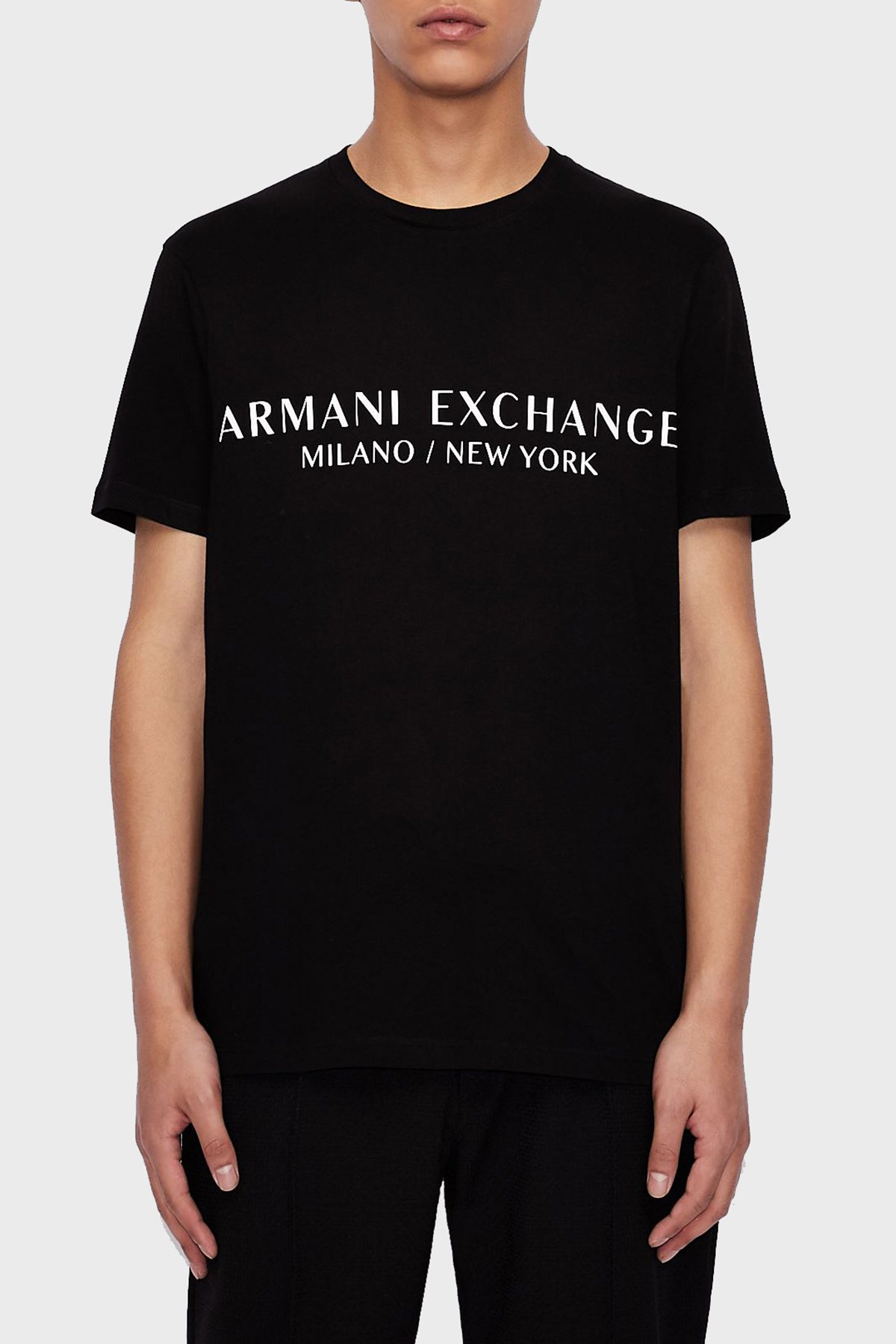 Armani Exchange Pamuklu Baskılı Regular Fit Bisiklet Yaka Erkek T Shirt 8NZT72 Z8H4Z 1200 SİYAH