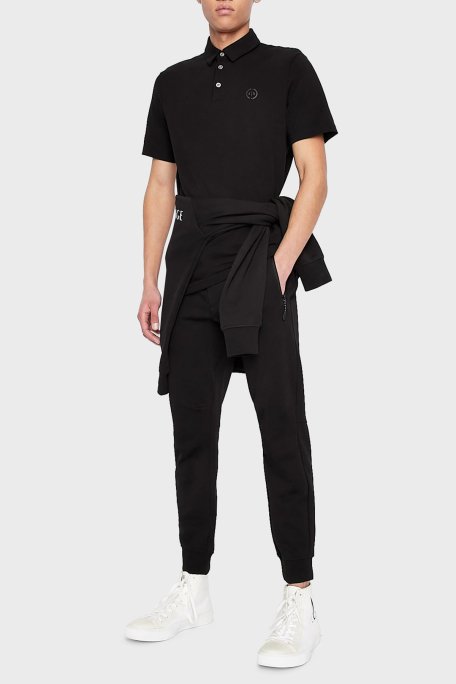 Armani Exchange % 100 Pamuklu Regular Fit Jogger Spor Erkek Pantolon 8NZP73 ZJKRZ 1200 SİYAH - 2