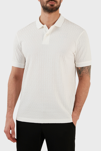 Armani Exchange % 100 Pamuklu Regular Fit Erkek Polo T Shirt 3RZFLA ZJ2ZZ 1116 BEYAZ - 6