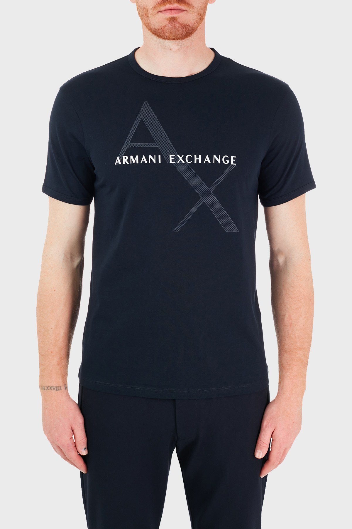 Armani Exchange % 100 Pamuklu Regular Fit Erkek T Shirt 8NZT76 Z8H4Z 1510 LACİVERT