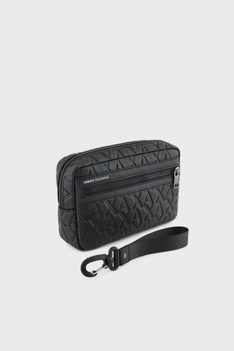 Armani Exchange 4G Kabartmalı Logolu Çıkarılabilir Tutma Saplı Erkek Çanta XM001272 AF12133 UC001 SİYAH - 4