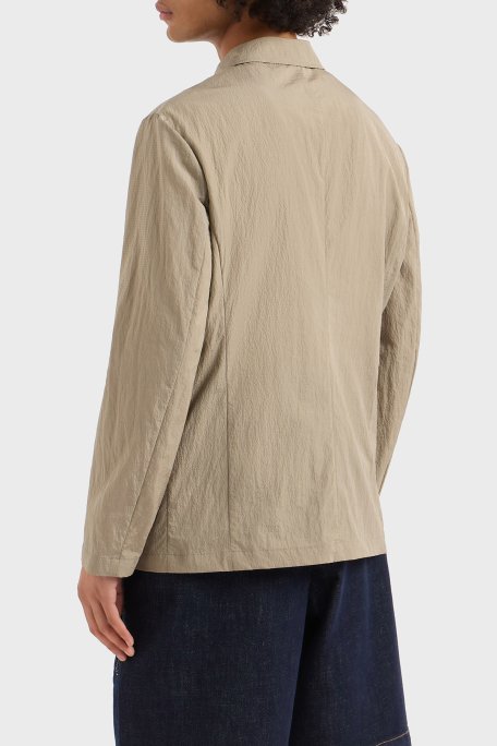 Armani Exchange Astarlı Regular Fit Çıtçıt Düğmeli Düz Yaka Erkek Ceket XM000435 AF13138 U6167 BEJ - 3