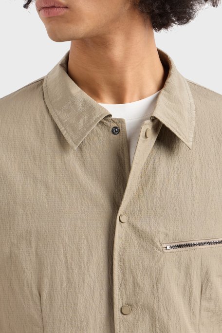 Armani Exchange Astarlı Regular Fit Çıtçıt Düğmeli Düz Yaka Erkek Ceket XM000435 AF13138 U6167 BEJ - 4