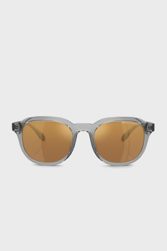 Armani Exchange Aynalı Güneş Erkek Gözlük 0AX4129SU 83346H 54 Işıltılı Saydan Gri-Kahverengi - 4