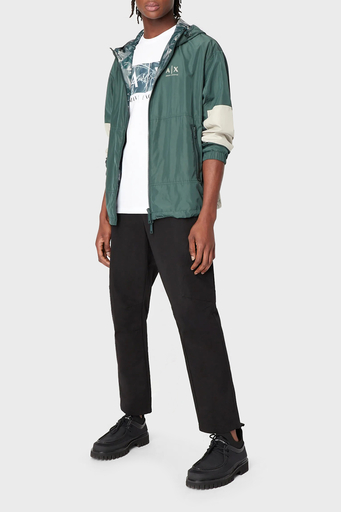 Armani Exchange Baskılı Bisiklet Yaka % 100 Pamuk Regular Fit Erkek T Shirt 3RZTHA ZJH4Z 21CC YEŞİL-BEYAZ - 3