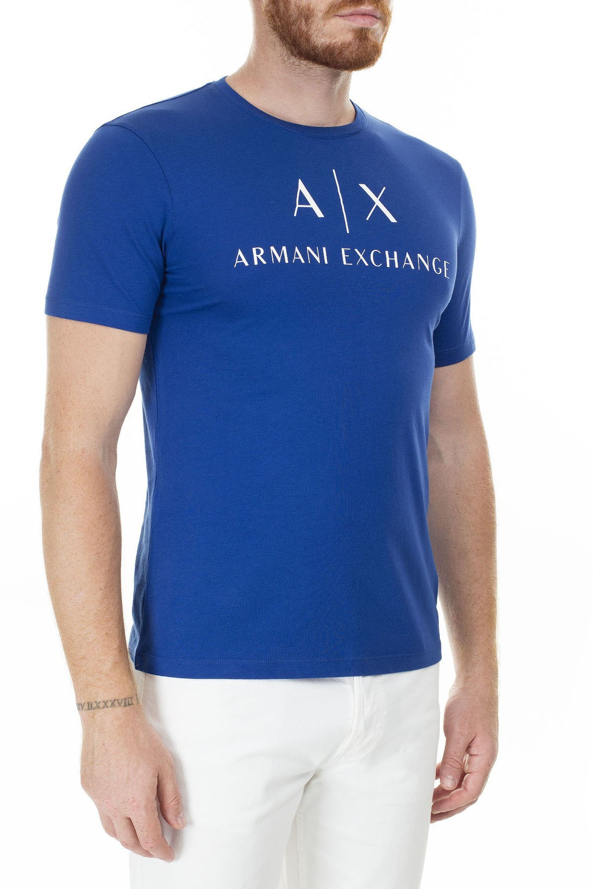 Armani Exchange Baskılı Bisiklet Yaka Erkek T Shirt 8NZTCJ Z8H4Z 1511 SAKS