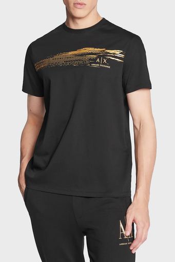 Armani Exchange Baskılı Regular Fit Bisiklet Yaka % 100 Pamuk Erkek T Shirt 3RZTRB ZJ9AZ 1200 SİYAH - 1