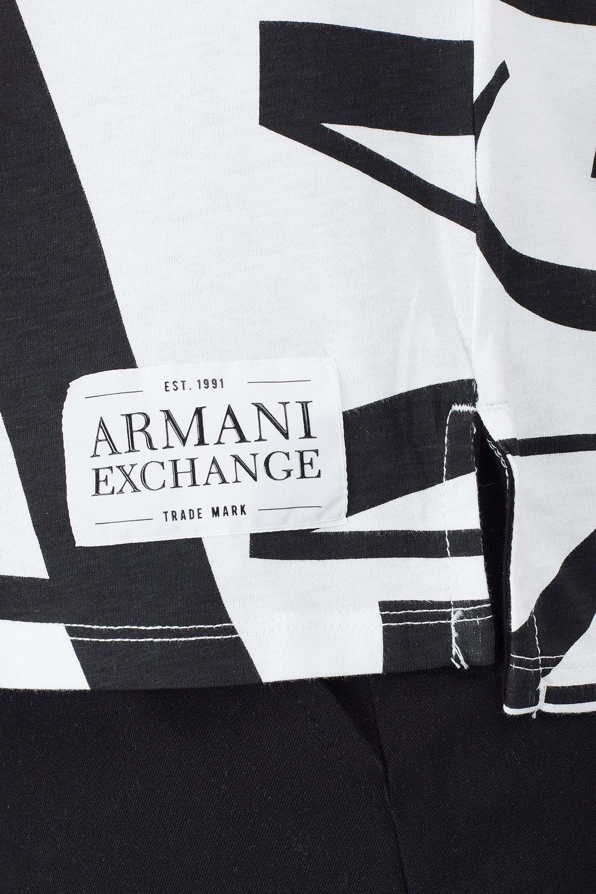 Armani Exchange Baskılı Regular Fit T Shirt Erkek Polo 3HZFFA ZJH4Z 5189 BEYAZ