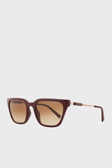 Armani Exchange Cat Eye Güneş Bayan Gözlük 0AX4158S 838389 55 Parlak Bordo-Gradyan kahve - 4
