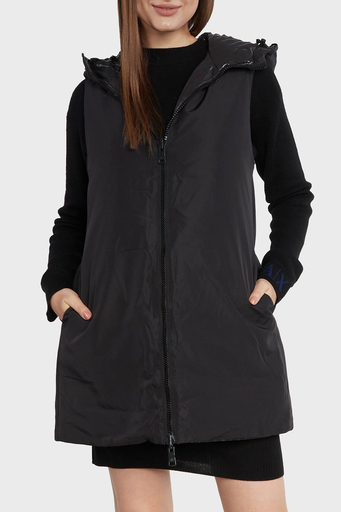 Armani Exchange Çift Taraflı Regular Fit Uzun Şişme Bayan Yelek 6RYQ06 YN1MZ 02EL SİYAH - 2