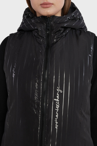 Armani Exchange Çift Taraflı Regular Fit Uzun Şişme Bayan Yelek 6RYQ06 YN1MZ 02EL SİYAH - 7