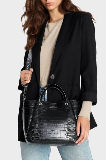 Armani Exchange Çıkarılabilir Omuz Askılı Bayan Çanta 942911 3F784 00020 SİYAH - 2