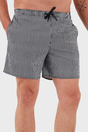 Armani Exchange Çizgili Logolu Regular Fit Erkek Mayo Short XM000829 AF13643 FB213 LACİVERT-BEYAZ - 1