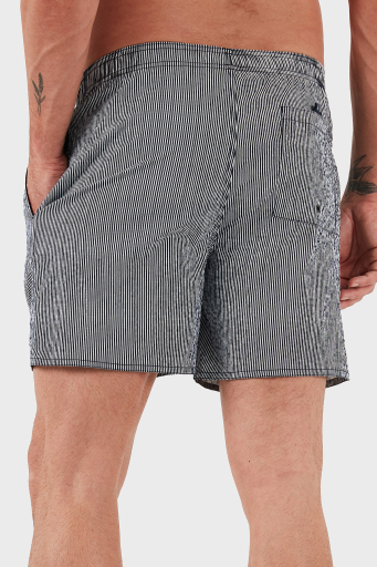 Armani Exchange Çizgili Logolu Regular Fit Erkek Mayo Short XM000829 AF13643 FB213 LACİVERT-BEYAZ - 6