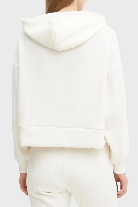 Armani Exchange Comfort Fit Kapüşonlu Taşlı Logolu Bayan Sweat XW000094 AF10804 U1003 EKRU - 3