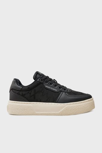 Armani Exchange Deri Sneaker Erkek Ayakkabı XUX196 XV905 00002 SİYAH - 1
