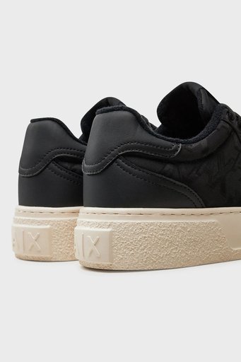 Armani Exchange Deri Sneaker Erkek Ayakkabı XUX196 XV905 00002 SİYAH - 4
