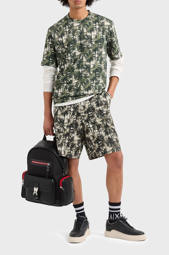 Armani Exchange Desenli % 100 Pamuk Regular Fit Normal Bel Erkek Short XM000427 AF14869 F0039 YEŞİL-BEYAZ - 2