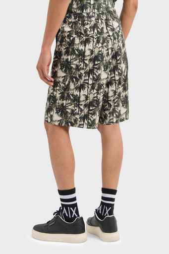 Armani Exchange Desenli % 100 Pamuk Regular Fit Normal Bel Erkek Short XM000427 AF14869 F0039 YEŞİL-BEYAZ - 3