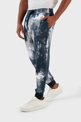 Armani Exchange Desenli Belden Bağlamalı Cepli Spor Erkek Pantolon 6RZPJK ZJDGZ 21CE BEYAZ-MAVİ - 6