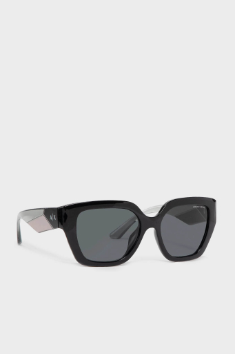 Armani Exchange Dikdörtgen Güneş Bayan Gözlük 0AX4125SU 815887 54 Parlak Siyah-Koyu Gri - 1