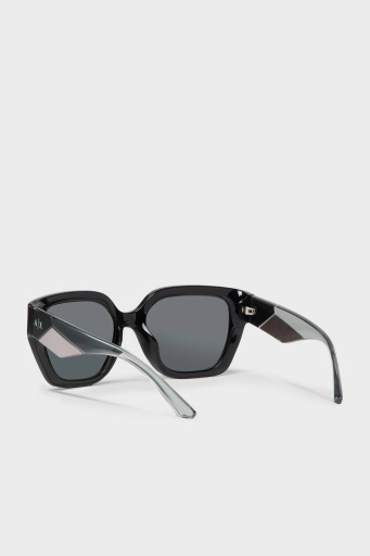 Armani Exchange Dikdörtgen Güneş Bayan Gözlük 0AX4125SU 815887 54 Parlak Siyah-Koyu Gri - 2