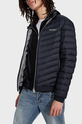 Armani Exchange Logolu Kaz Tüyü Dolgulu Dik Yaka Regular Fit Erkek Mont 8NZB52 ZNW3Z 5578 LACİVERT - 6
