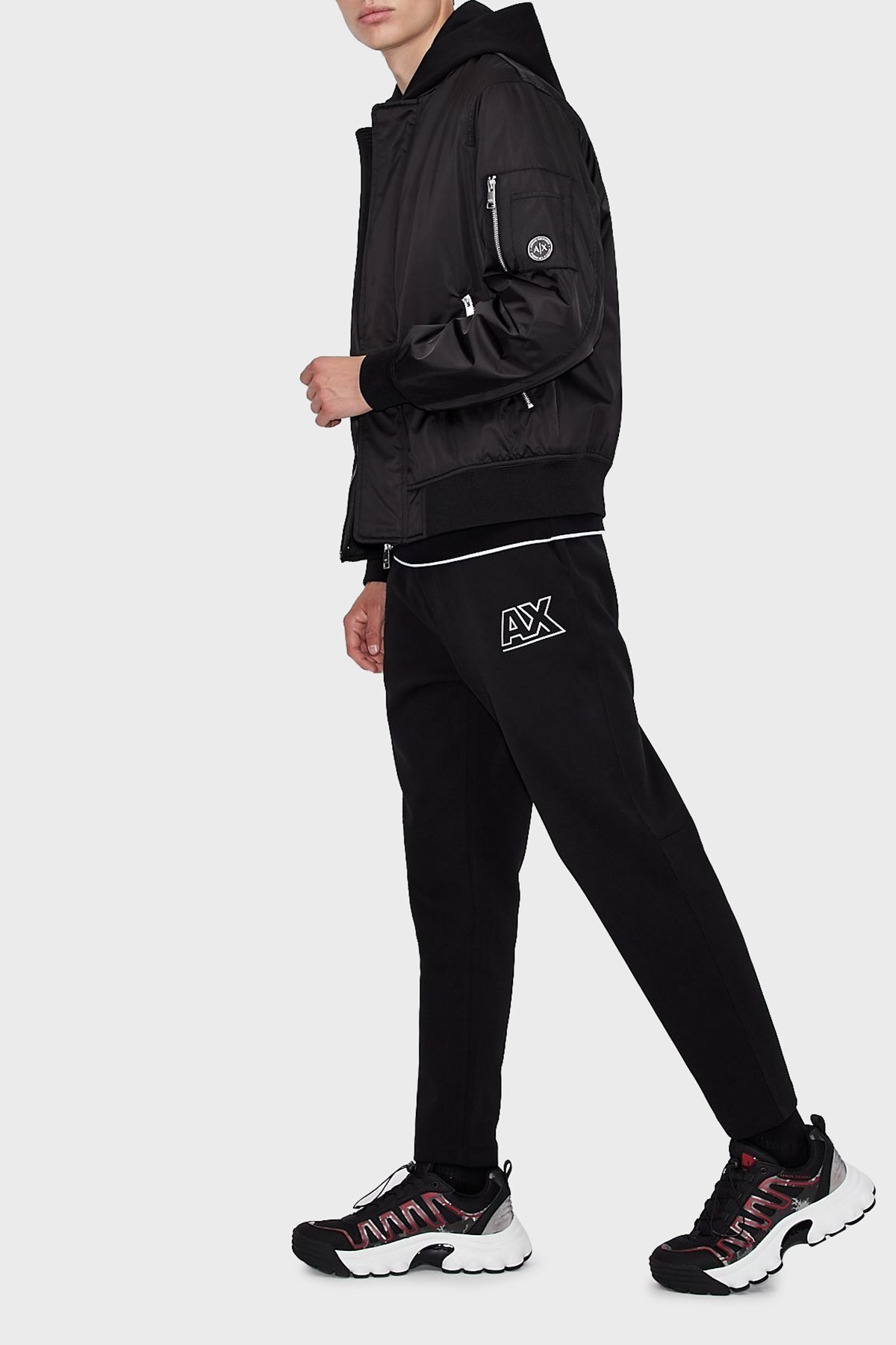 Armani Exchange Logolu Pamuklu Regular Fit Jogging Erkek Pantolon 6KZPFE ZJ5NZ 1200 SİYAH