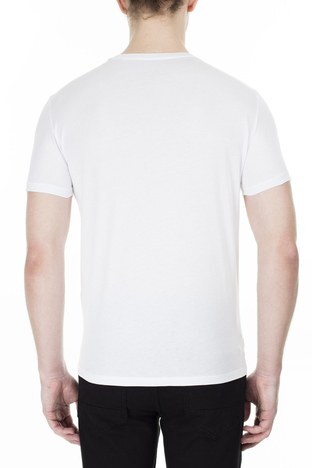 Armani Exchange - Armani Exchange Erkek T Shirt 3HZTBH ZJA5Z 1100 BEYAZ (1)