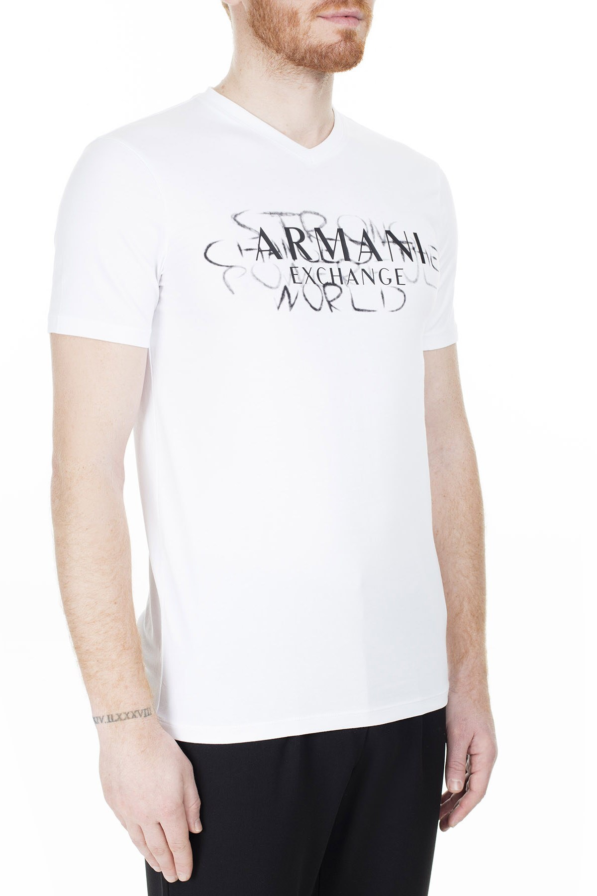 Armani Exchange Erkek T Shirt 3HZTFN ZJE6Z 1100 BEYAZ