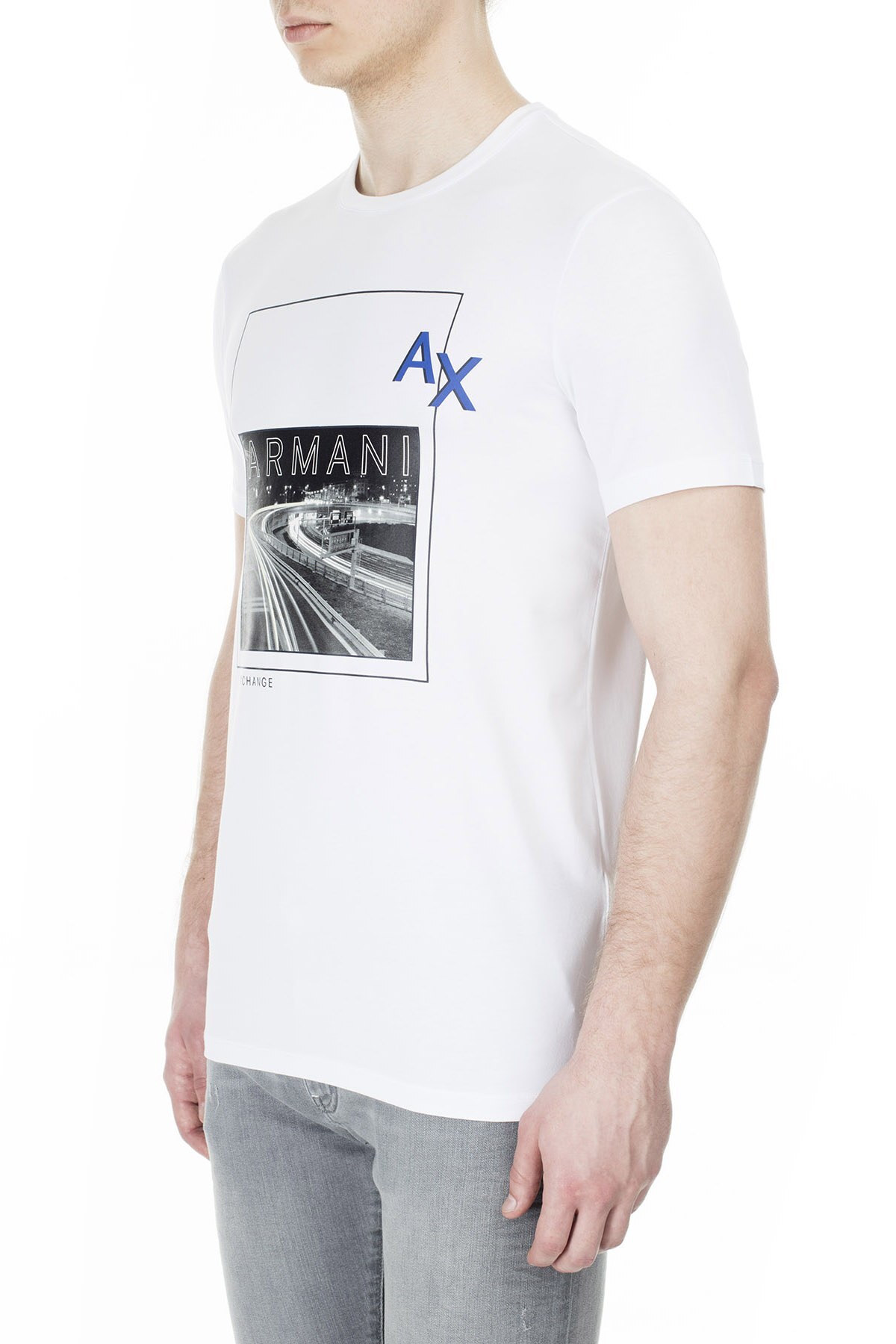 Armani Exchange Erkek T Shirt 3HZTGH ZJE6Z 1100 BEYAZ