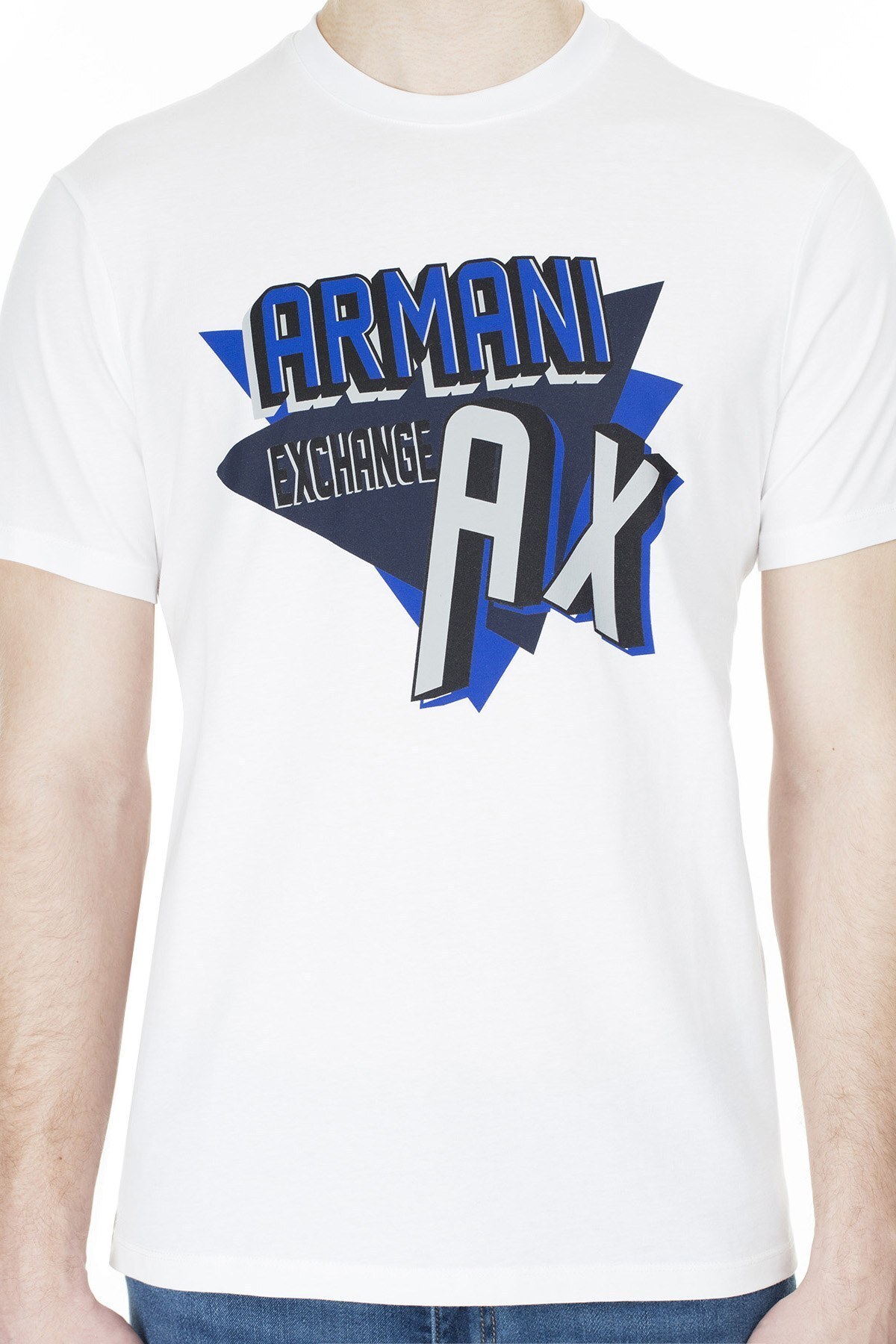 Armani Exchange Erkek T Shirt 3HZTHM ZJ5EZ 1100 BEYAZ