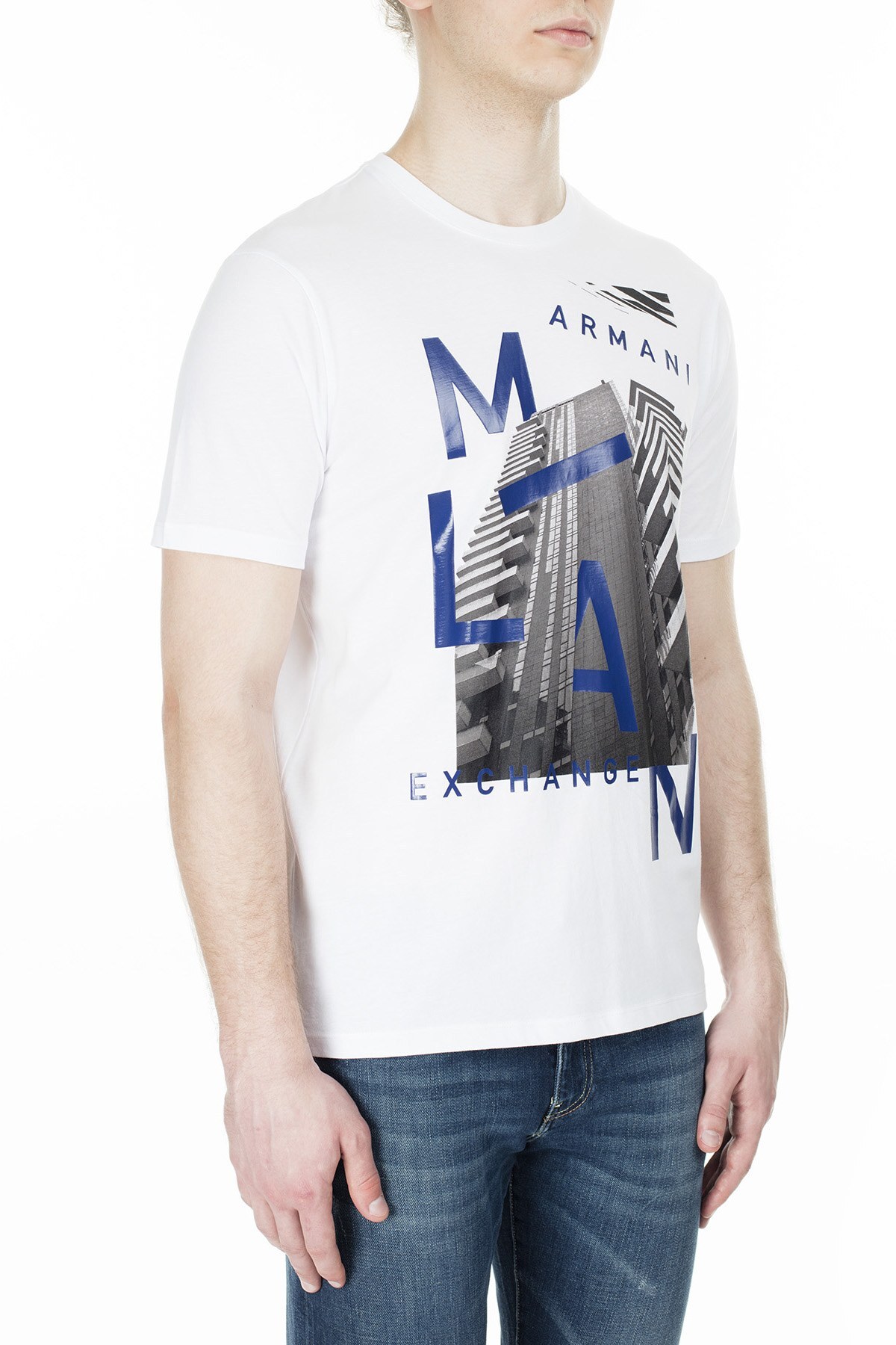 Armani Exchange Erkek T Shirt 3HZTHP ZJH4Z 1100 BEYAZ
