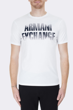 Armani Exchange - Armani Exchange Erkek T Shirt 6GZTCE ZJA5Z 1100 BEYAZ