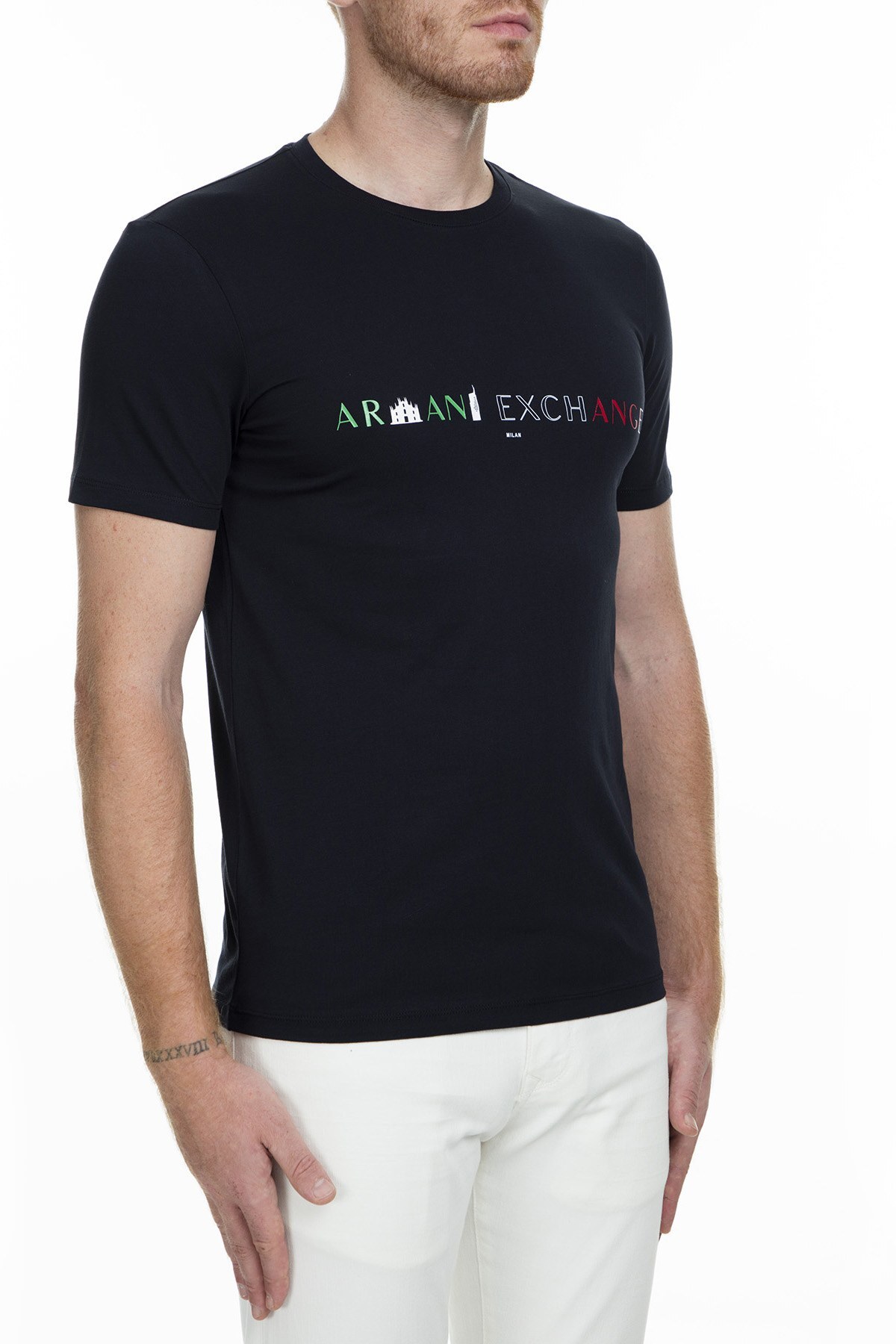 Armani Exchange Erkek T Shirt 6GZTDS ZJH4Z 8506 LACİVERT
