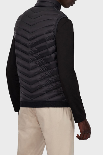 Armani Exchange Ördek Tüyü Dolgulu Dik Yaka Şişme Erkek Yelek 8NZQ52 ZNW3Z 0217 SİYAH - 3